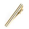 Spot gold stripe smooth brushed metal Cufflinks tie clip set foreign trade Europe and America hot selling CUFFLINK SET