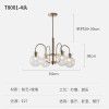  new restaurant chandelier middle ancient Bauhaus living room chandelier retro creative personality designer bedroom lighting