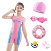 Wholesale Korean ins hot spring small, middle and large children's swimsuit cross-border one-piece professional training clothes girls' swimsuit