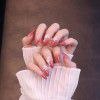 Nail enhancement patch: wear nails, nail enhancement products, medium and long length, jujube red, gradually changing nail patch, false nail net, red nail patch