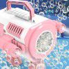 Electric Gatling backpack DIY bubble machine children's music 12 hole space rocket launcher bubble gun toy wholesale