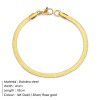 Emanco European and American cross-border new Bracelet Stainless Steel gold-plated bracelet 3mm-5mm flat Snake Bracelet Bracelet