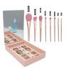 7-12 nude pink makeup brushes, full set of Cangzhou powder brush, eye shadow brush, powder Blusher Brush, makeup mirror, beauty tools
