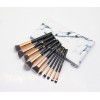 10 marbled makeup brush sets 5 large and 5 small makeup brushes Pu makeup bag beauty tools in stock