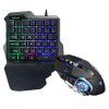 Cross border single handed keyboard RGB mechanical game keypad computer notebook eat chicken lol mobile game keyboard set