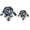 swimwear European and American sunscreen swimwear parent child mother daughter swimwear Amazon children long sleeve diving swimwear cross border