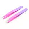 Manufacturer wholesale stainless steel gradient eyebrow clip eyebrow clip tweezers oblique mouth beauty makeup tool set