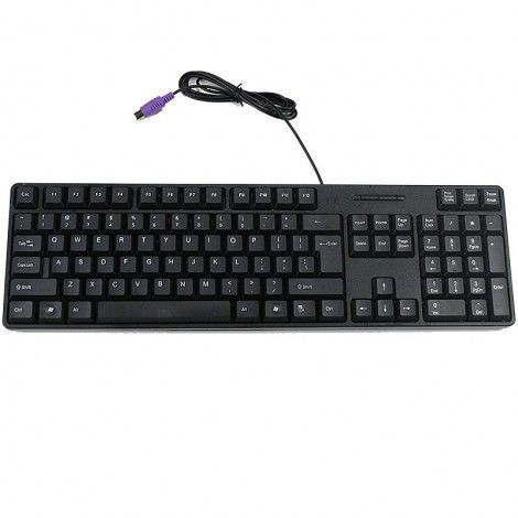 PS / 2 round socket keyboard desktop computer wired round head round interface office and home old keyboard