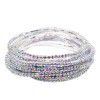 European and American women's diamond Elastic Bracelet color zircon Rhinestone claw chain color diamond bracelet Gem Diamond Bracelet wholesale