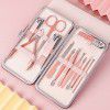 Rose golden eagle nose pliers beauty manicure Manicure Pedicure Knife Set Nail Clipper Set 7-piece set care tools