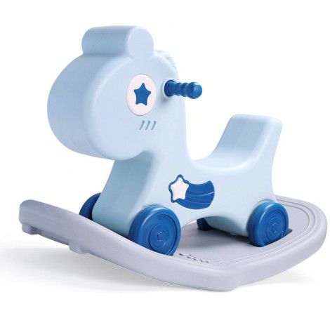 Children's happiness rocking horse two in one baby rocking horse Trojan horse baby 2-3 years old gift rocking car toys
