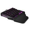 Cross border single handed keyboard RGB mechanical game keypad computer notebook eat chicken lol mobile game keyboard set