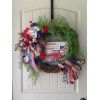 New products of cross-border independent station: American National Day, independence day, wreath, door hanging, home fabric decoration, holiday window props