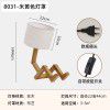 European solid wood robot creative table lamp Nordic desk lamp American bedroom bedside table lamp Australian style