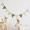 Ins style birthday party flags, colorful flags, flowers, kindergarten decorations, banners, festive decorations, hanging decorations, flag braces