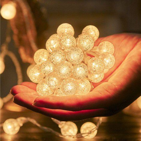 Cross border led round ball bubble ball light string colorful lights full of stars wedding lights outdoor Christmas day birthday decoration