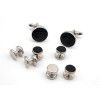 Manufacturer: Wholesale cufflinks, men's round oil dripping flat sleeve nails, 6-Piece sets, 8-piece sets, cufflink sets