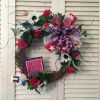 New products of cross-border independent station: American National Day, independence day, wreath, door hanging, home fabric decoration, holiday window props