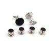 Manufacturer: Wholesale cufflinks, men's round oil dripping flat sleeve nails, 6-Piece sets, 8-piece sets, cufflink sets