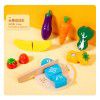 Children's family toys puzzle wooden magnetic vegetables and fruits cut happy kitchen simulation mini toy model