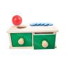 Montessori teaching aids, coin box, children's hand eye coordination, early childhood education, drawer games, wooden ball table, science and education toys