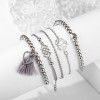 European and American cross-border classic bracelet, tassel, love lotus string, beaded hand ornament, love 5-piece set, spot
