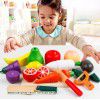 Children's family toys puzzle wooden magnetic vegetables and fruits cut happy kitchen simulation mini toy model