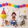 Ins colorful balloons boys and girls birthday decorations colorful rainbow fringe background wall balloon package