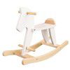 Blue Castle children's rocking horse Trojan horse Nordic style pure wood Trojan horse baby toy birthday gift