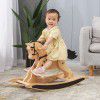 Solid wood rocking horse, small wooden horse, children, children, wooden toys, adults can sit for one year old baby's birthday gift