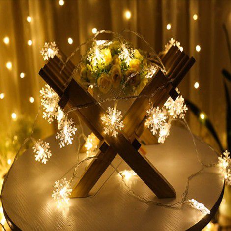 Origin: LED lights, snowflake lights, Christmas atmosphere decoration, USB remote control lights, wholesale