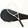 Wholesale aluminum carbon integrated tennis racket beginner adult training single racket black white durable practical 27 inch
