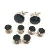 Manufacturer: Wholesale cufflinks, men's round oil dripping flat sleeve nails, 6-Piece sets, 8-piece sets, cufflink sets