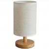 Hot selling solid wood embossed table lamp small red book parent-child manual DIY activity material cross-border cloth cover bedside night light