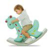 Baby rocking chair baby plastic rocking horse with music large thickened children's toy 1-2 year old Trojan horse