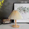 Pleated desk lamp Nordic ins style bedroom bedside lamp bed and Breakfast decoration Nightlight net red light girl dormitory decoration