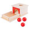 Montessori teaching aids, coin box, children's hand eye coordination, early childhood education, drawer games, wooden ball table, science and education toys