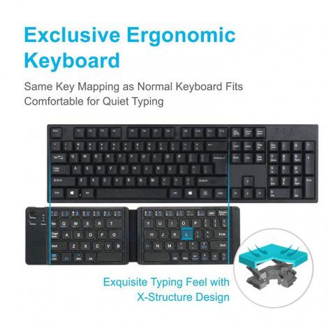 F68 mini folding keyboard mobile phone tablet three system thin keyboard portable wireless keyboard support generation