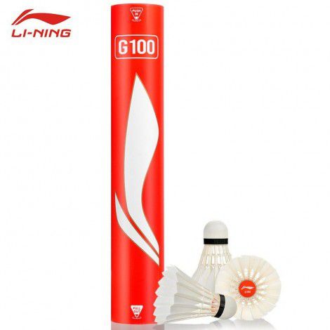 Li-Ning badminton goose feather ball (12 balls for flight stability training, g10077 speed)