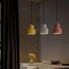 Nordic semi transparent cement chandelier creative personality bedside restaurant terrazzo color LED bar personality Chandelier