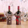 Christmas decorations, European and American new wine sets, holiday decoration props, bowknot, linen, wool collar, red wine bottle sets, spot