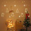 Led curtain lights Christmas day room decoration color lights creative deer Bell Christmas tree curtain light string wholesale