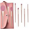 7-12 nude pink makeup brushes, full set of Cangzhou powder brush, eye shadow brush, powder Blusher Brush, makeup mirror, beauty tools