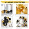 Amazon's new black gold balloon set cross border birthday theme balloon combination holiday party decorations