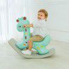 Baby rocking chair baby plastic rocking horse with music large thickened children's toy 1-2 year old Trojan horse