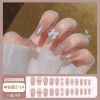 Ice through Camellia water diamond nail patch net red nail patch medium long detachable wearing nail piece nail enhancement finished product