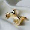 Alazar shell inlaid rose gold Cufflinks sense business light luxury men's and women's French shirt gift