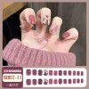 Ice through Camellia water diamond nail patch net red nail patch medium long detachable wearing nail piece nail enhancement finished product