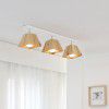 Simple modern wood art strip three head ceiling lamp creative restaurant study lamp balcony porch ceiling lamp