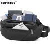 Amazon popular messenger bag, men's waist bag, outdoor running mobile phone bag, multi-functional large capacity chest bag, single shoulder bag